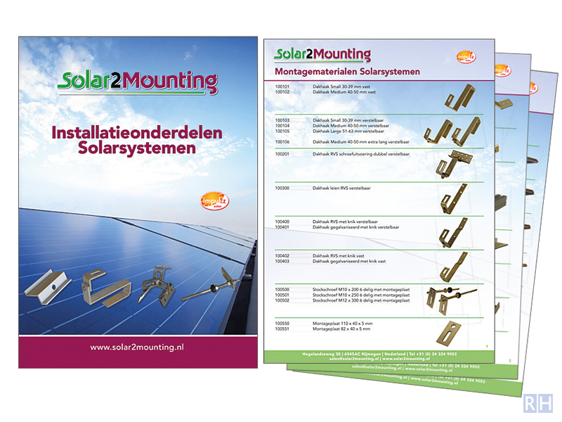 grafisch ontwerp onderdelenmap Solar2Mounting